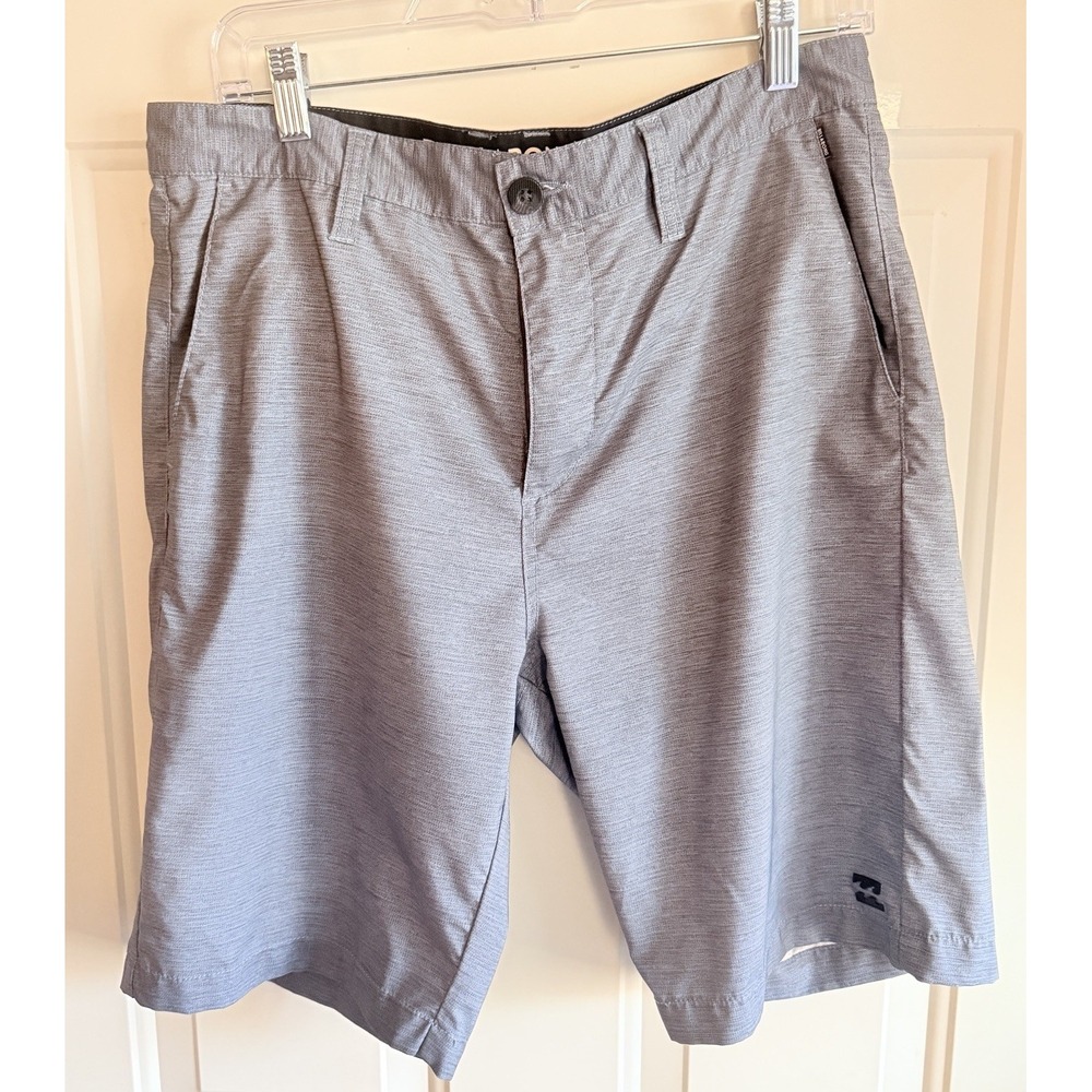 Billabong Submersibles Mens 32 Gray Hybrid Walk Shorts Boardshorts Stretch